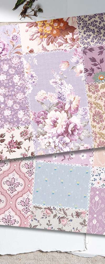 Spring Stitch Wrapping Paper_Purple