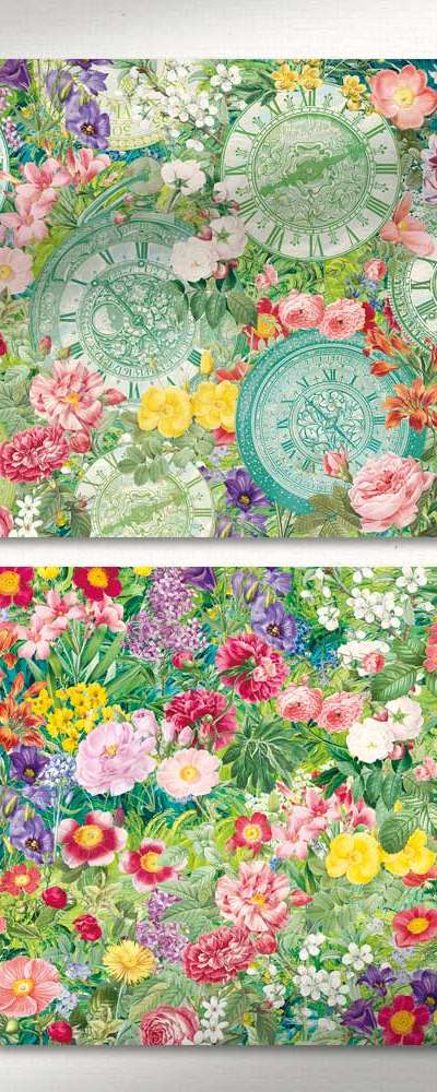 [17] Fleur Garden Wrapping Paper