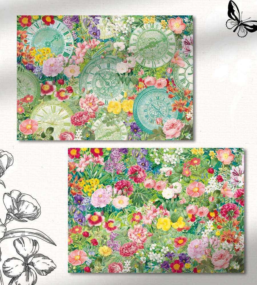 [17] Fleur Garden Wrapping Paper