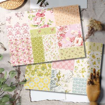 [1] Spring Stitch Wrapping Paper_Green
