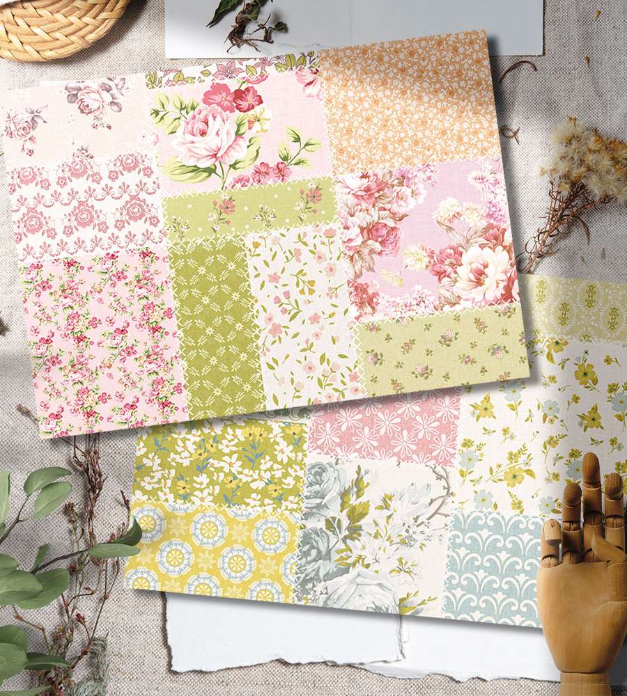 [1] Spring Stitch Wrapping Paper_Green