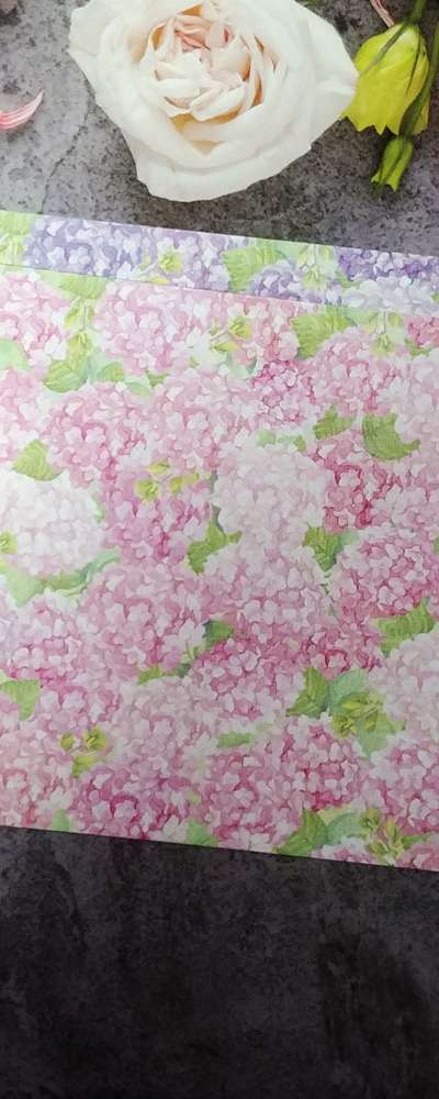 [17] Hydrangea Wrapping Paper - Pink Purple