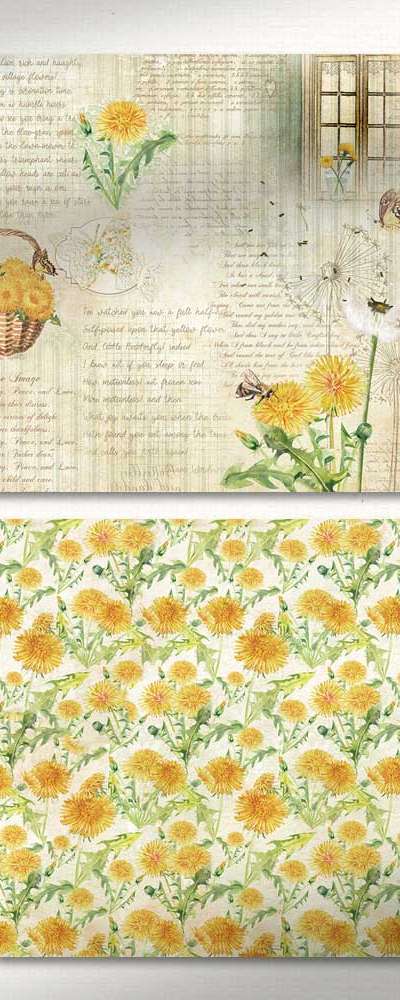 [17] Dandelion Garden Wrapping Paper