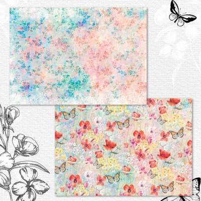 [17] Fantasy Flower Wrapping Paper