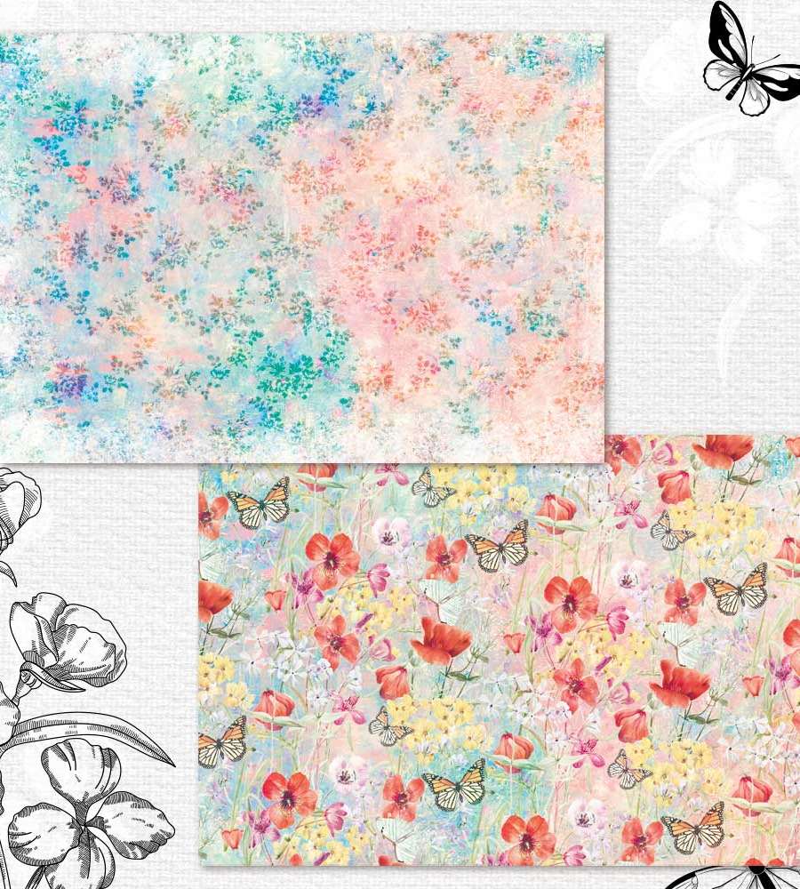 [17] Fantasy Flower Wrapping Paper
