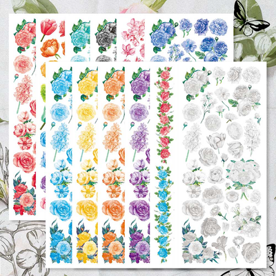 [17] Spring Flower Matte Back Sticker