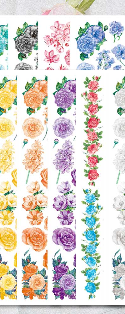 [17] Spring Flower Matte Back Sticker