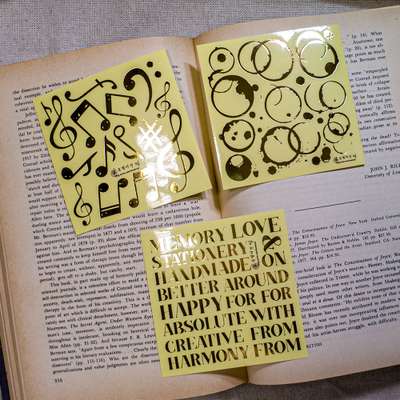 [2] Goldstein, Melody, Flower Words Gold Foil Sticker