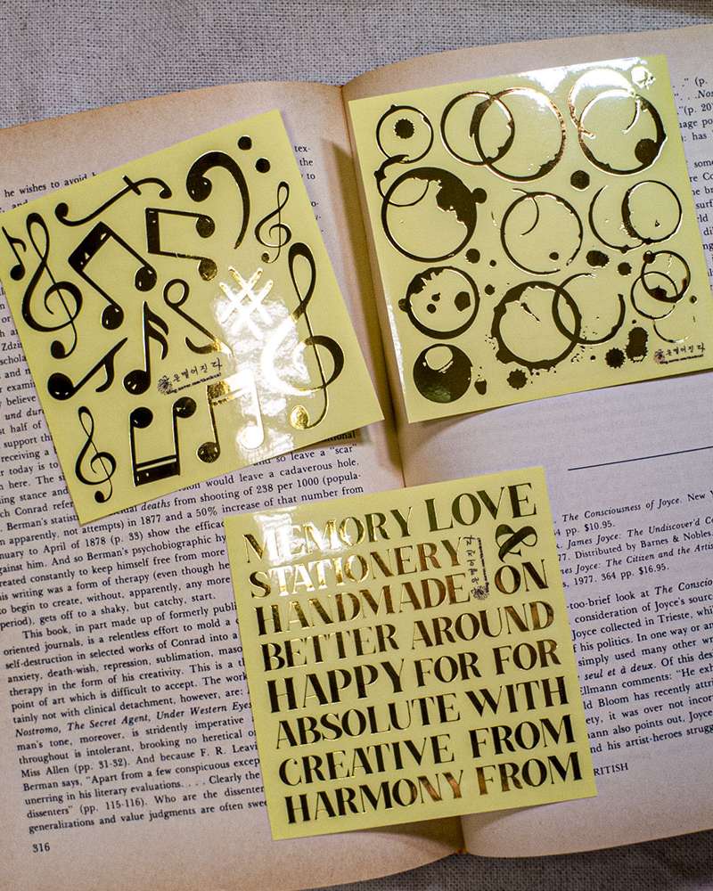 [2] Goldstein, Melody, Flower Words Gold Foil Sticker