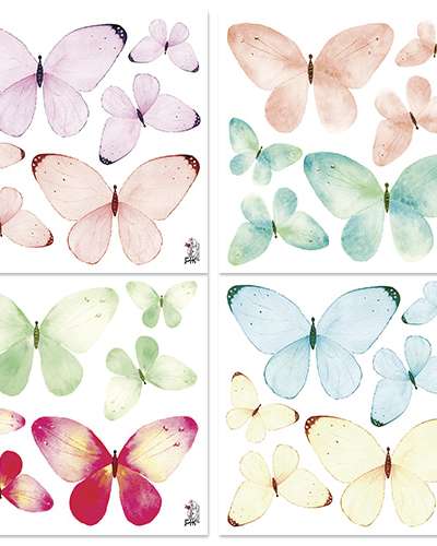 [2] Watercolor Butterfly Sticker