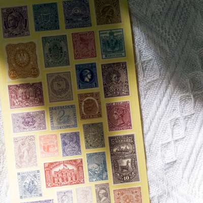 [2] Square Stamp Sticker Sheet