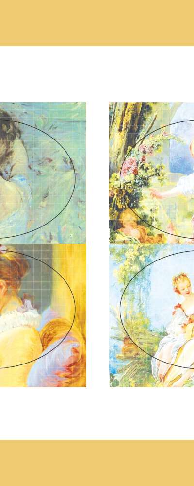 [11] Famous Painting Round Deco Sticker