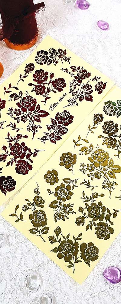 [17] Gold & Red Foil Rose