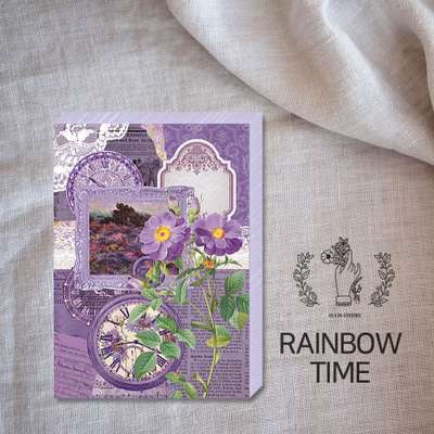 [17] Rainbow Time_Purple Large Deco Sticker Sheet