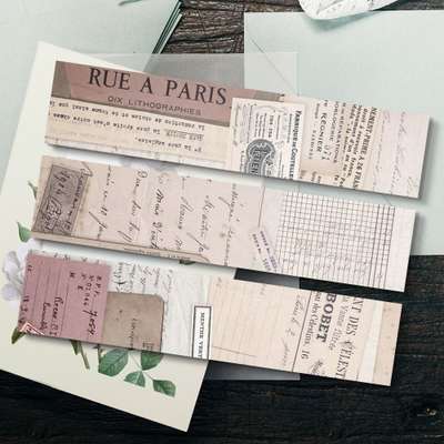 Collage Deco Long Memo Pad B