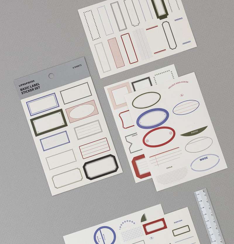Life and Pieces Basic Label Sticker Set