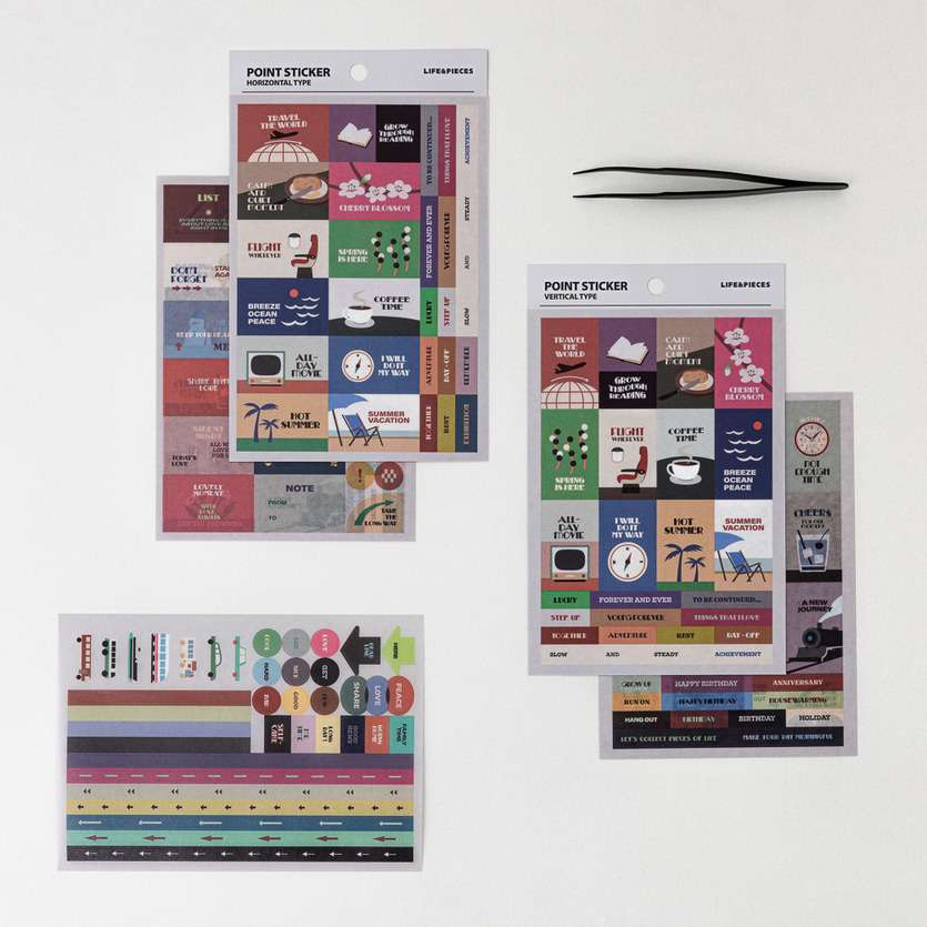 Life and Pieces Point Sticker Set