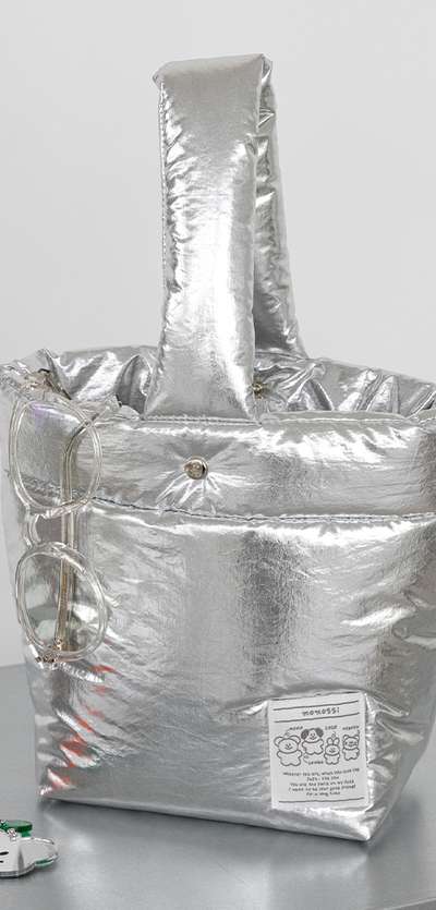 モモシー マシュマロ トートバッグ silver