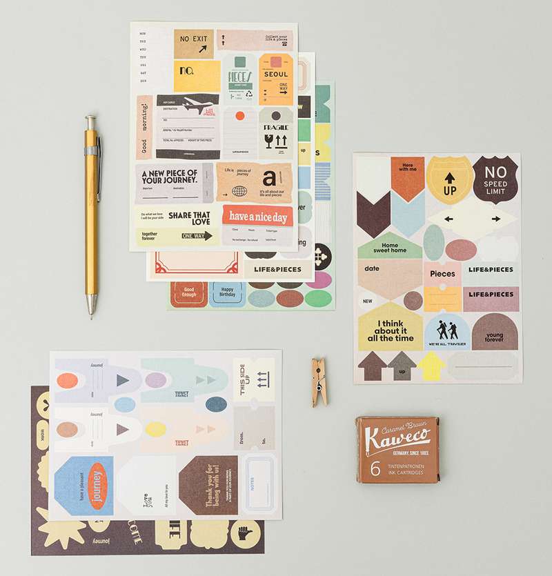 Life and Pieces Vintage Label Sticker Set