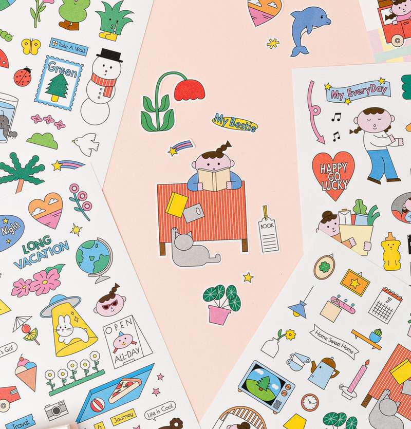Palette Illustration Sticker Pack