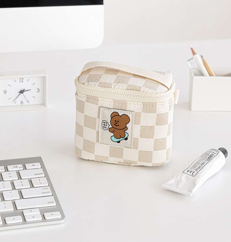 Momoci Checkerboard Makeup Pouch S 3color