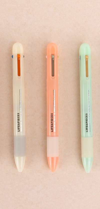 ライフアンドピーシーズ 4色ゲルペン 0.4mm new