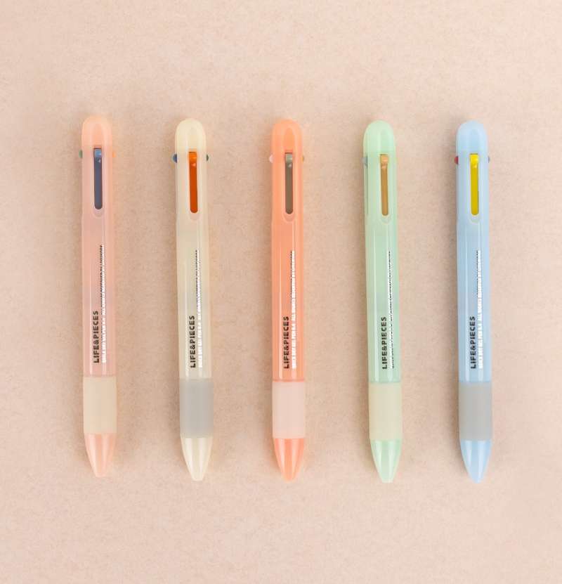 Life and Pieces 4-Color Gel Pen 0.4mm New