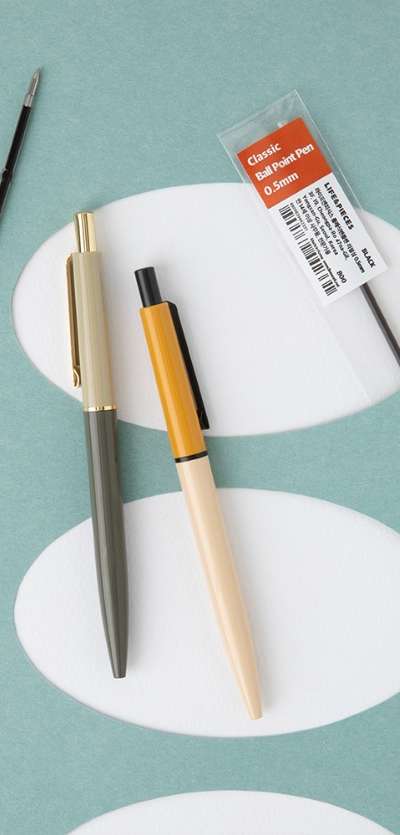 ライフアンドピーシーズ クラシックボールペン リフィル芯 0.5mm (ブラック)