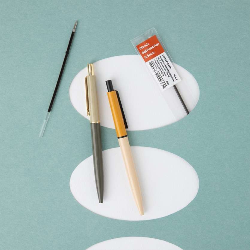 Life and Pieces Classic Ballpoint Pen Refill 0.5mm (Black)