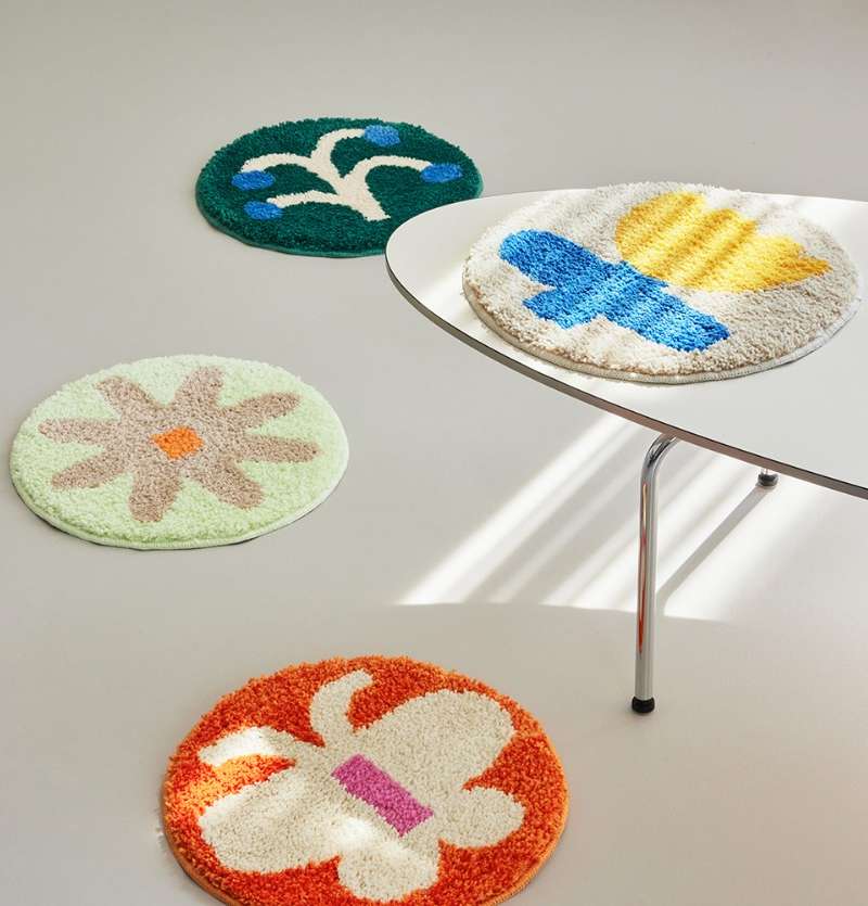Little Things Round Rug v.2 Cushion Mat Dining Seat Interior