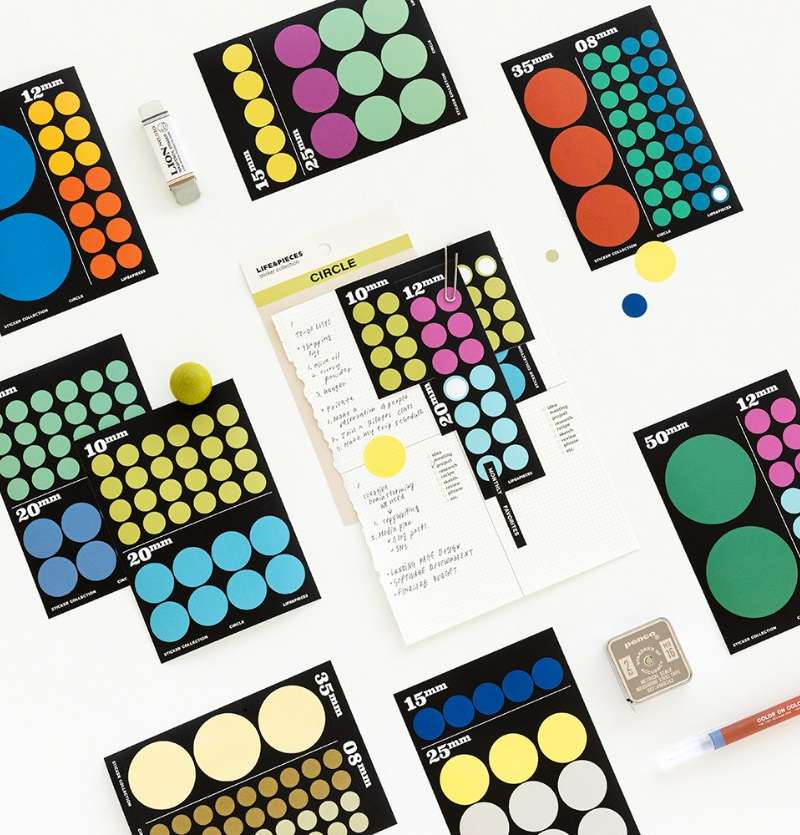 Life and Pieces Sticker Collection - Circle Type