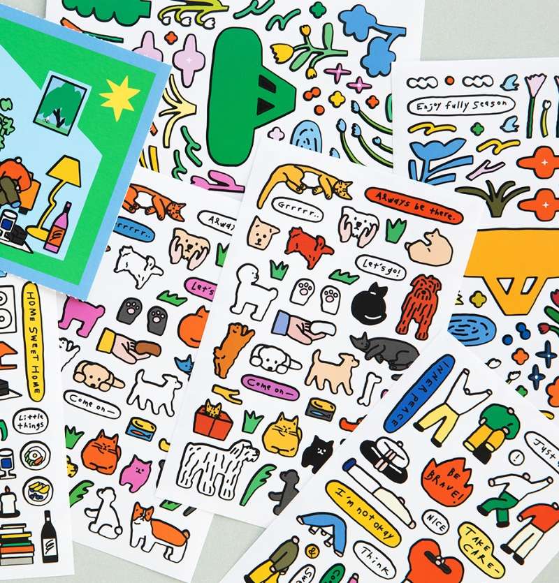 Little Things Drawing Seal Sticker Pack (Removable)