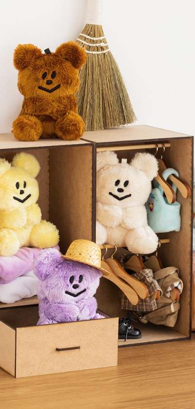 Momo Bear Sitting Keyring 6 Color