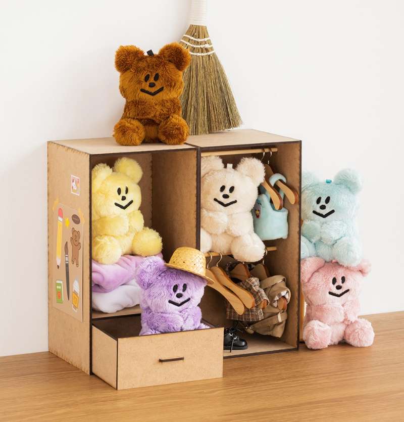 Momo Bear Sitting Keyring 6 Color