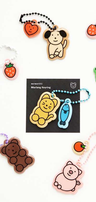 Momoci Squishy Keyring 6 Types
