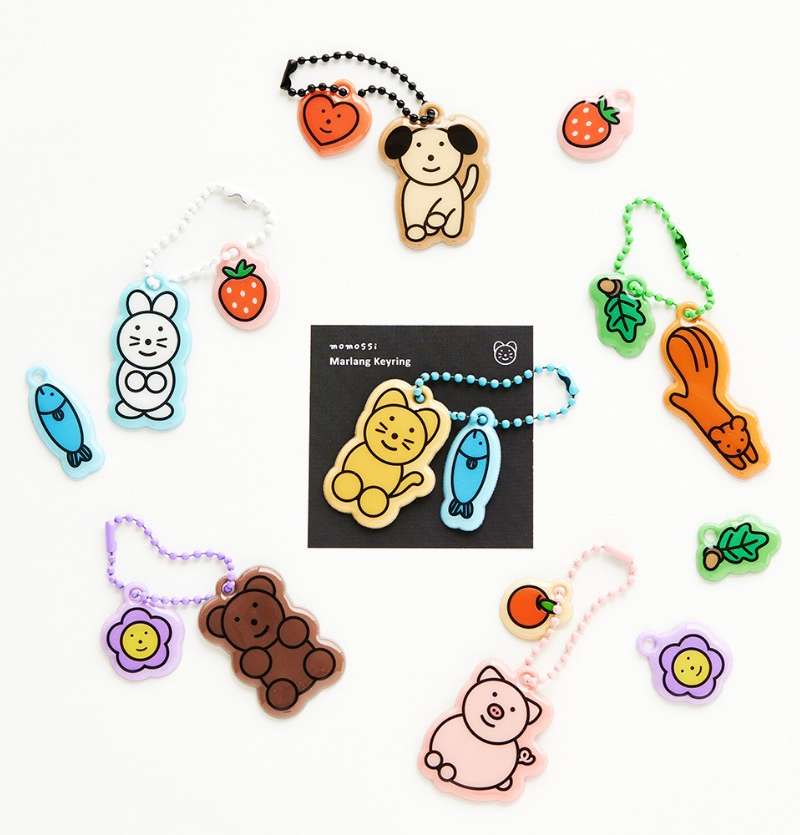 Momoci Squishy Keyring 6 Types