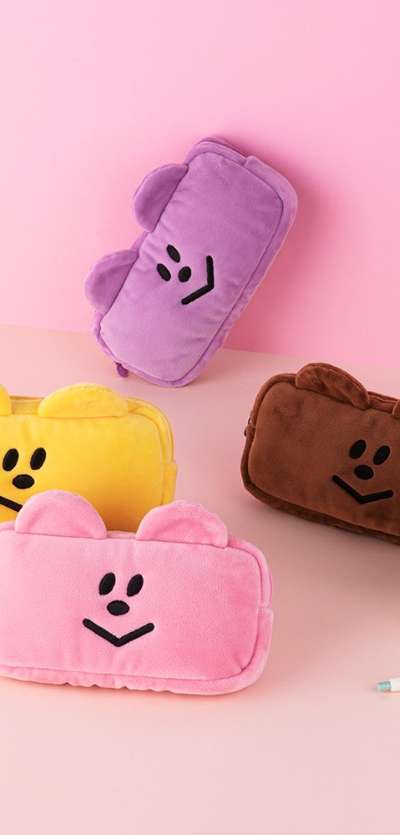 Momo Bear Pencil Pouch 4 Color