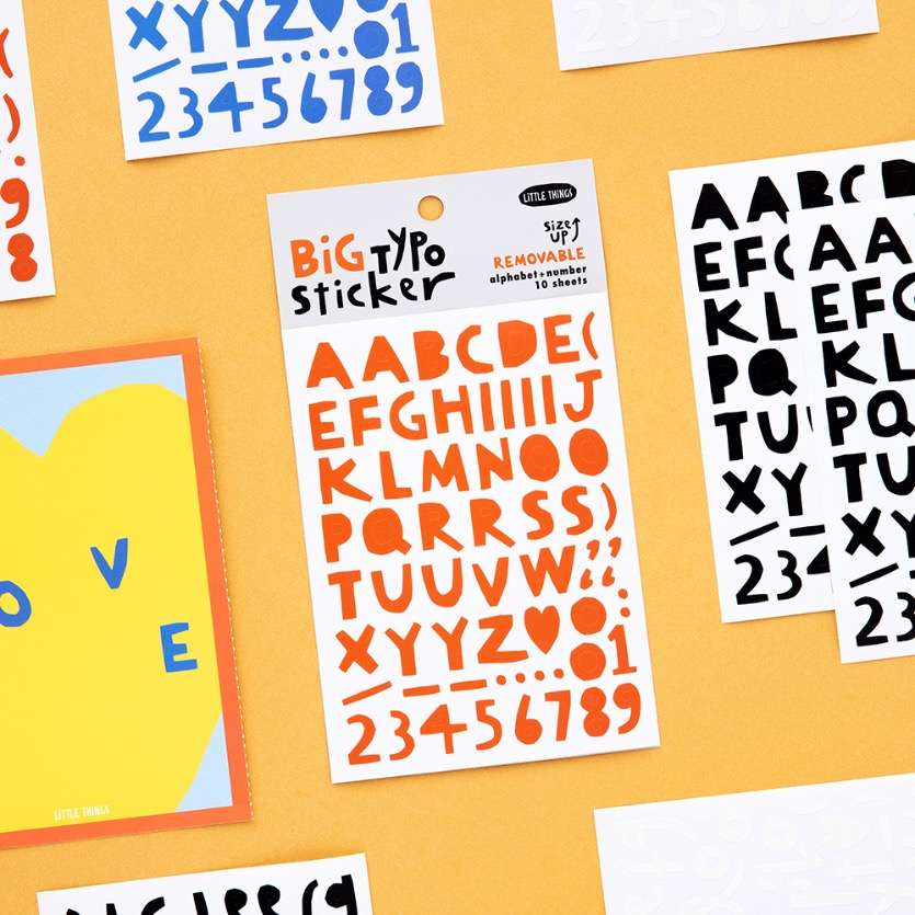 Little Things Big Typo Sticker Set (Removable)