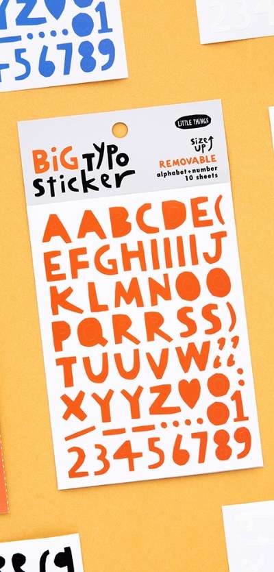 Little Things Big Typo Sticker Set (Removable)