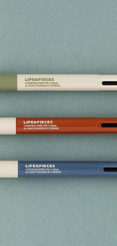 Life and Pieces 4-Color Ballpoint Pen 0.38mm Multi-Pen