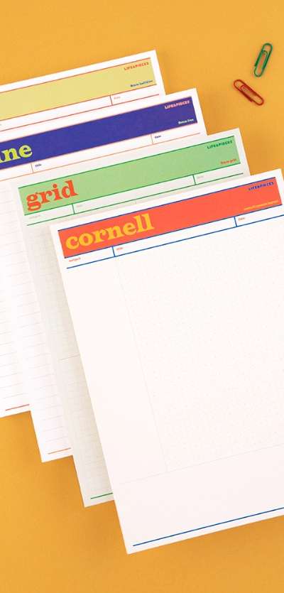 Life and Pieces Memo Pad 4 Type Set