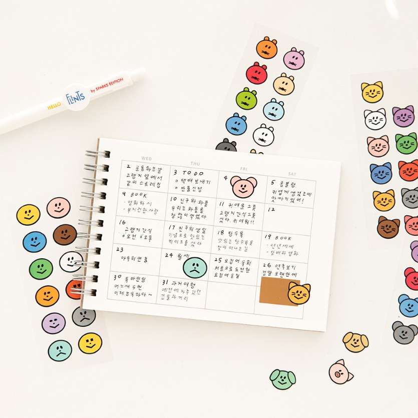 LIVEWORK Momo-c Point Remover Sticker Mini 8 Types