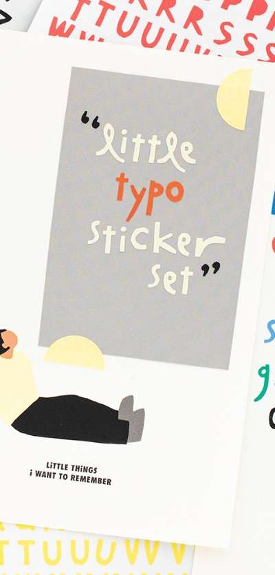 Little Things Typography Sticker Set (Alphabet + Number)