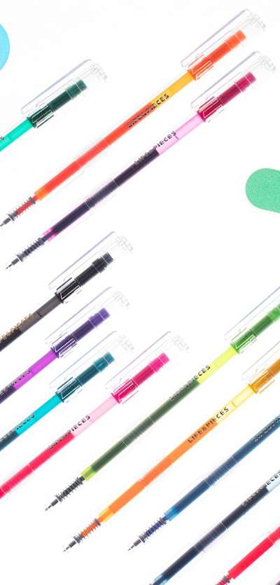 Life and Pieces Clear Gel Pen 14 Colors 0.38mm