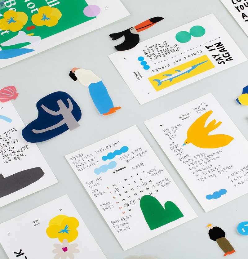 Little Things Removable Big Sticker (3 sheets) - 6 Designs Set