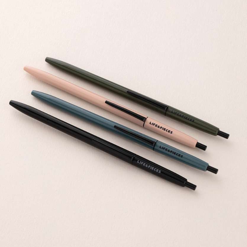 Life and Pieces Slim Ballpoint Pen 0.5mm (Black)