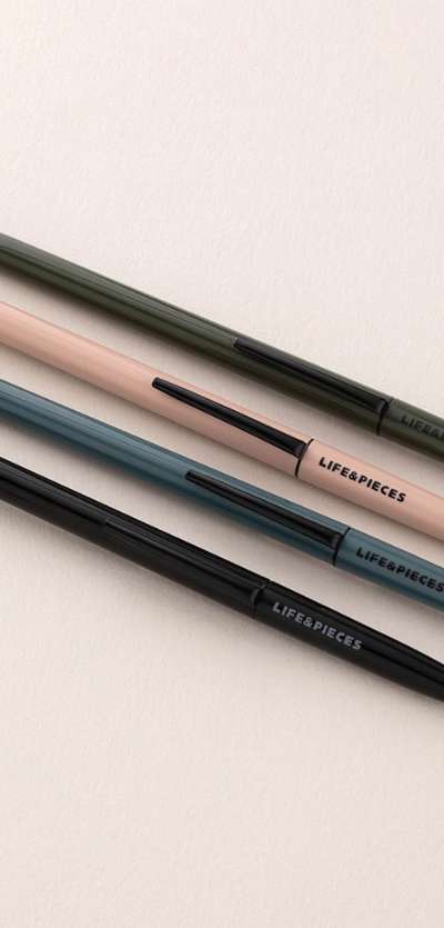 Life and Pieces Slim Ballpoint Pen 0.5mm (Black)