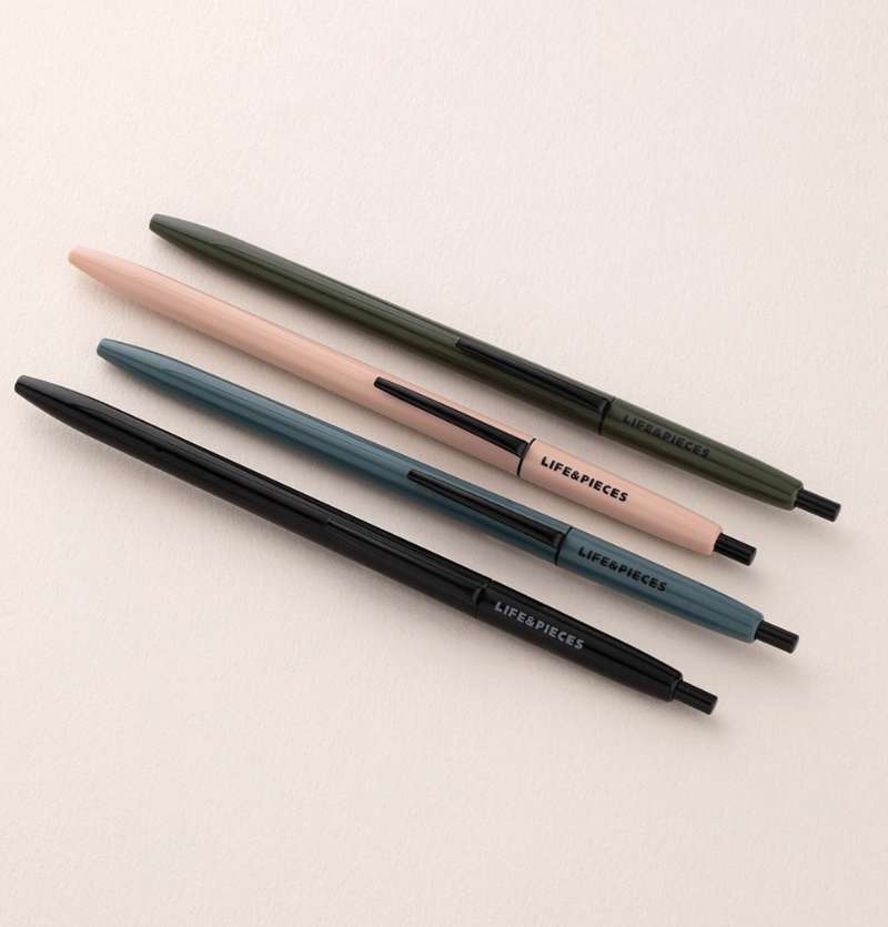 Life and Pieces Slim Ballpoint Pen 0.5mm (Black)