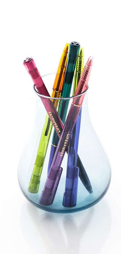 Life and Pieces Clear Ballpoint Pen 0.5mm (Black Set)