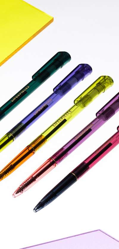 Life and Pieces Clear Ballpoint Pen 0.5mm (Black)